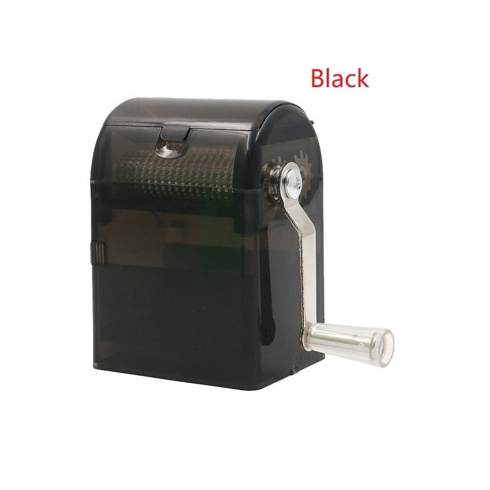 Aihontai (Black) Plastic Grass Grinder With Handle Tobacco Cutting Machine Dry Herb Crusher