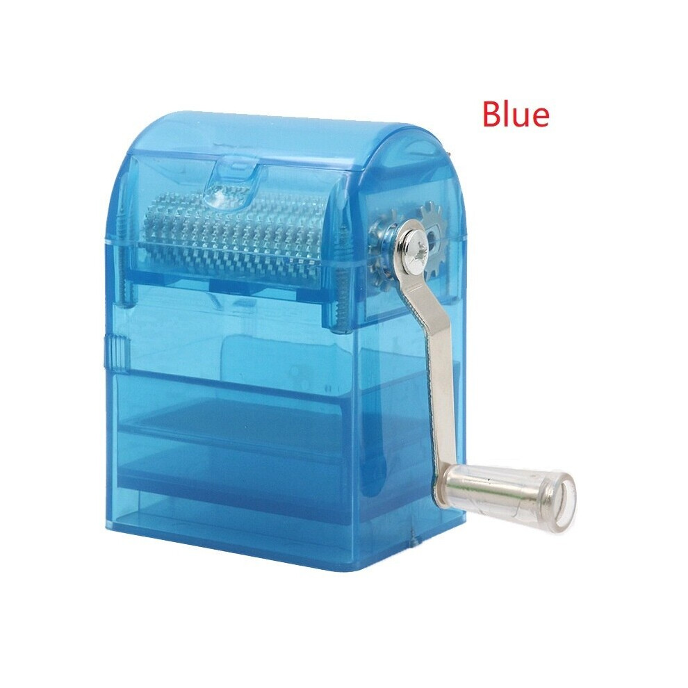 Aihontai (Blue) Plastic Grass Grinder With Handle Tobacco Cutting Machine Dry Herb Crusher