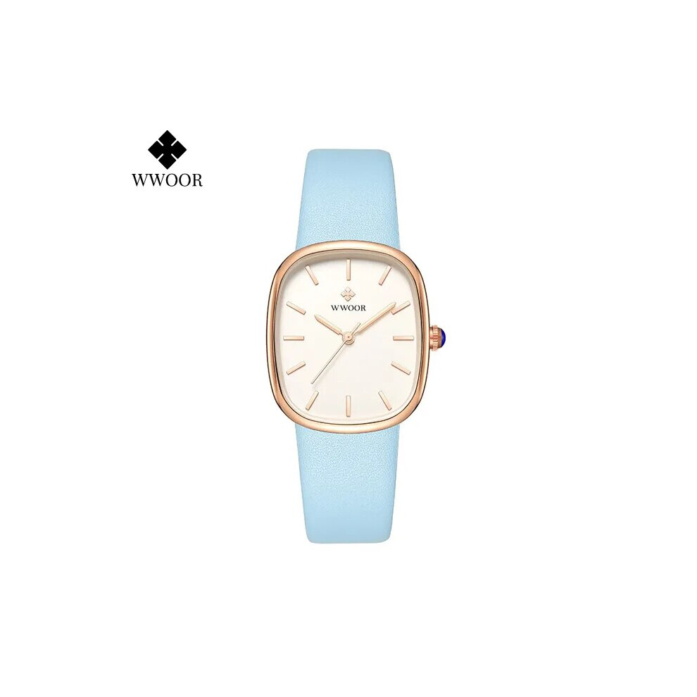 (Rose blue) WWOOR New Reloj Fashion Women's Watch Luxury Brand Elegant Dress Quartz-image-OPC-PFH5JYN-NEW