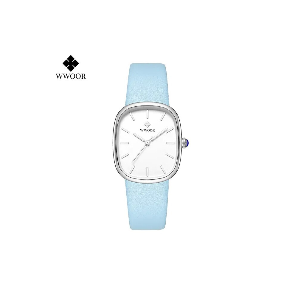 (Silver blue) WWOOR New Reloj Fashion Women's Watch Luxury Brand Elegant Dress Quartz-image-OPC-PFH5JYZ-NEW