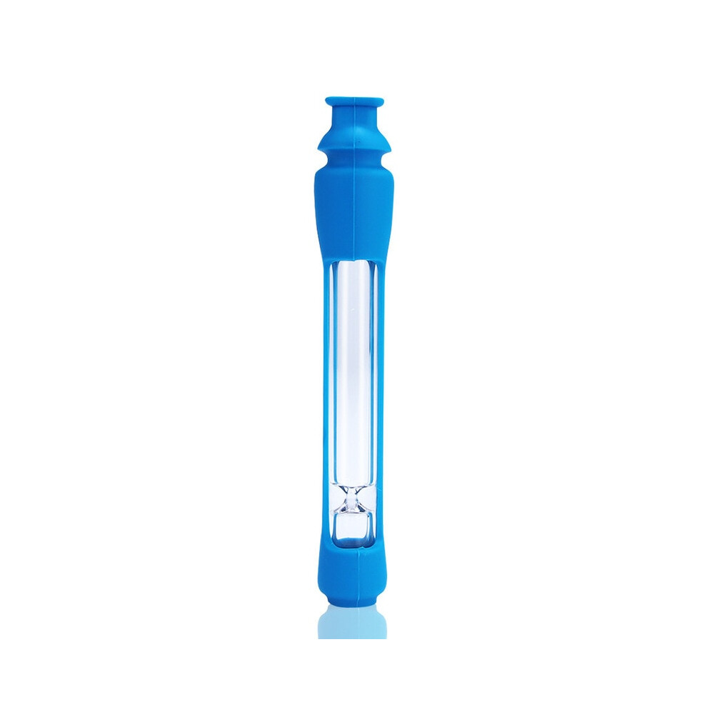 Aihontai Blue (Blue) Creative Tobacco Glass Straw Reusable Straw Eco Friendly Glass Tube Filter