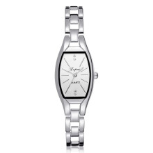 (Silver White) Luxury Fashion Gold Watches Gift for Ladies Women Brand Personality Quartz