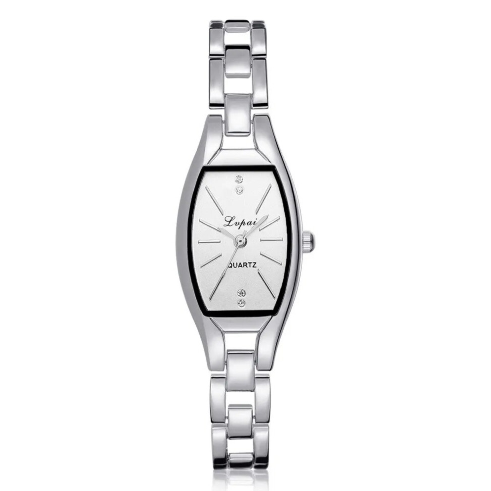 Photos - Wrist Watch Luxury Fashion Gold Watches Gift for Ladies Women Brand Personality Quartz(Silver White)