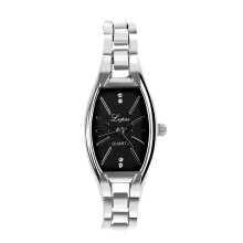 (Silver Black) Luxury Fashion Gold Watches Gift for Ladies Women Brand Personality Quartz