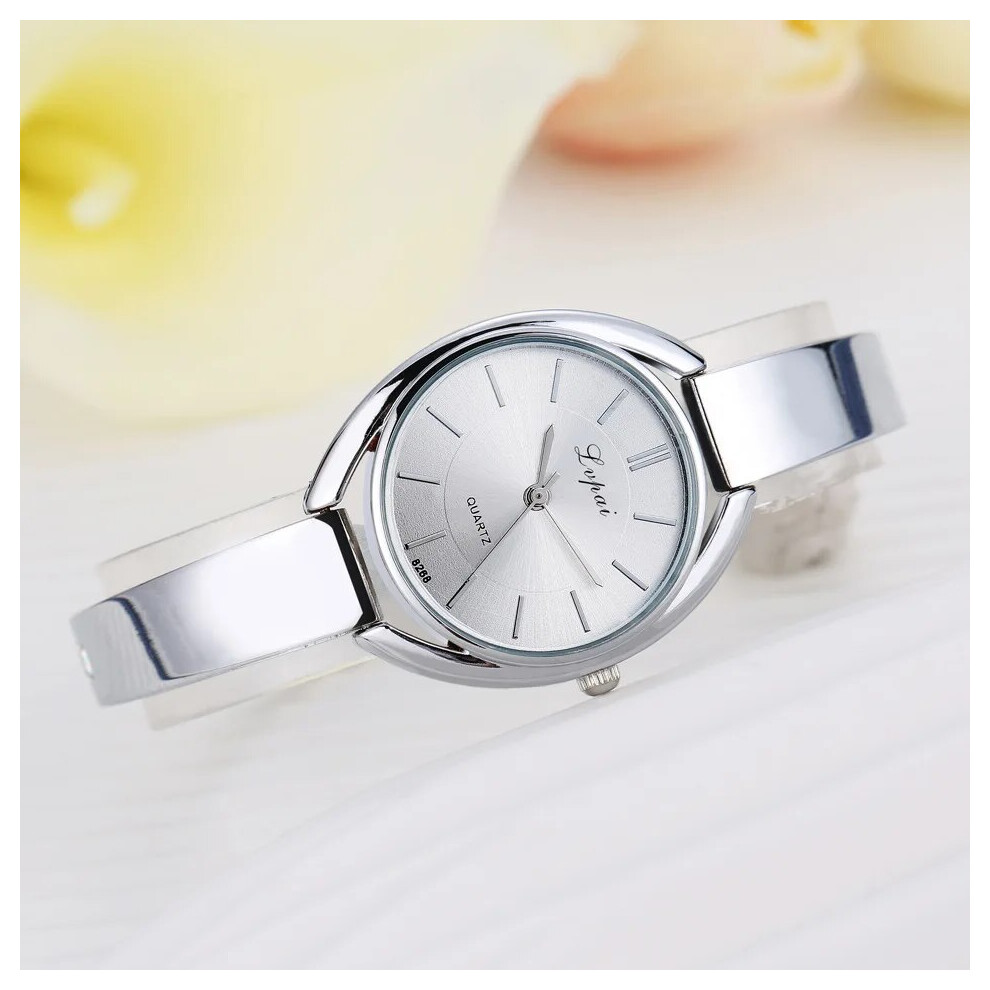 (Silver White) New Luxury Womens Watches Rose Gold Stainless Steel Quartz Wristwatch-image-OPC-PFH5KM8-NEW