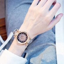 (Grey Not Box) 2020 Women Watches Set Starry Sky Ladies Watch Casual Leather Sports Quartz