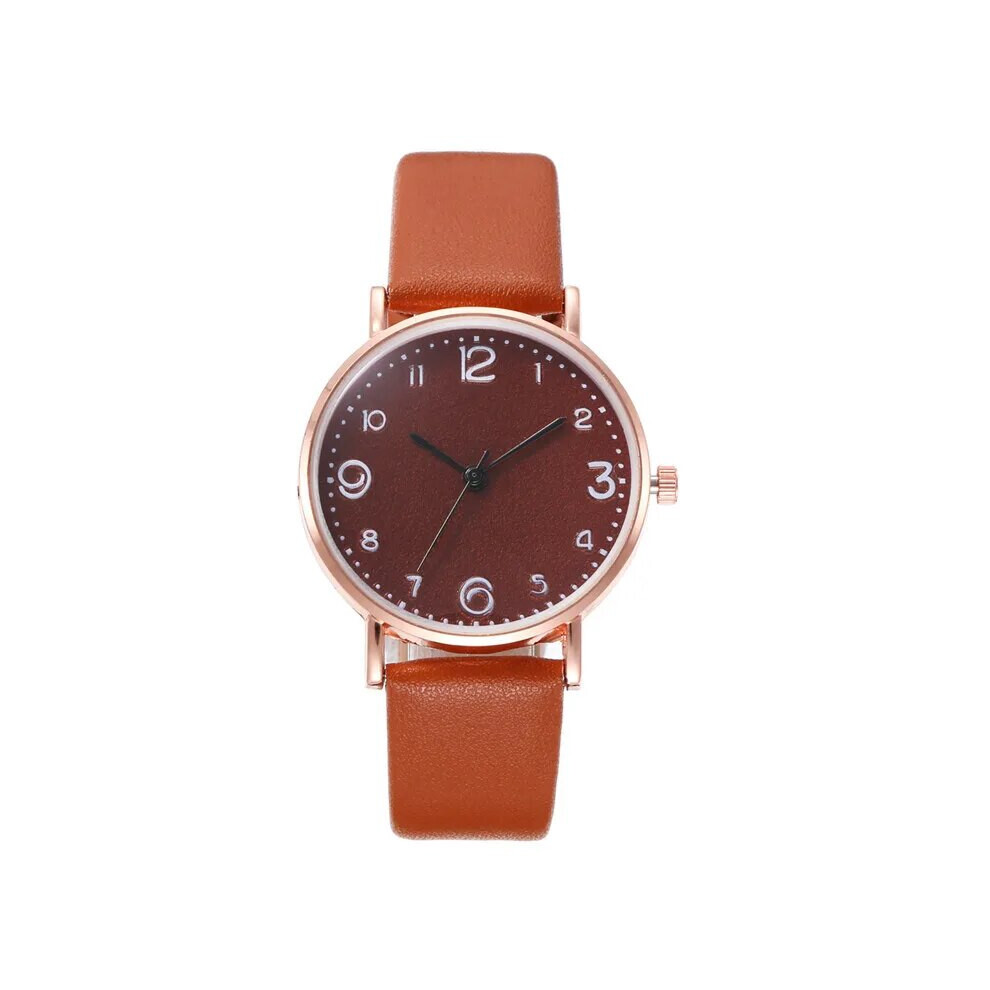 (Brown) Black Watch Leather Band for Women Korean Luxury Watches Ladies Casual-image-OPC-PFH5KPT-NEW