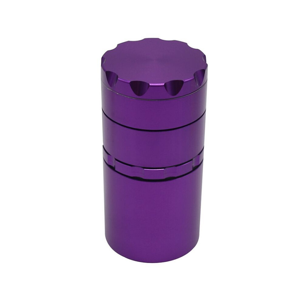 Aihontai (Purple) 2 In 1 Aluminum Alloy Tobacco Grinder With Storage Jar Portable 5 Layers