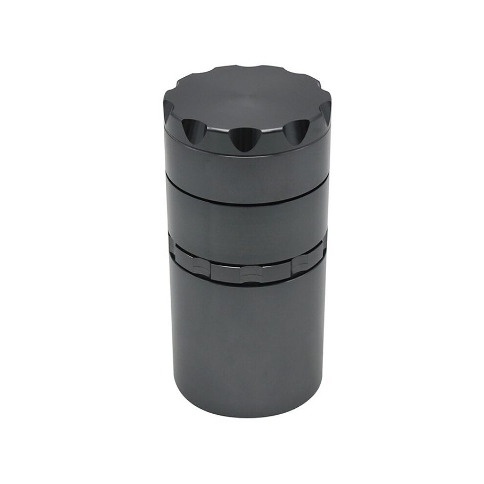 Aihontai (Gray) 2 In 1 Aluminum Alloy Tobacco Grinder With Storage Jar Portable 5 Layers