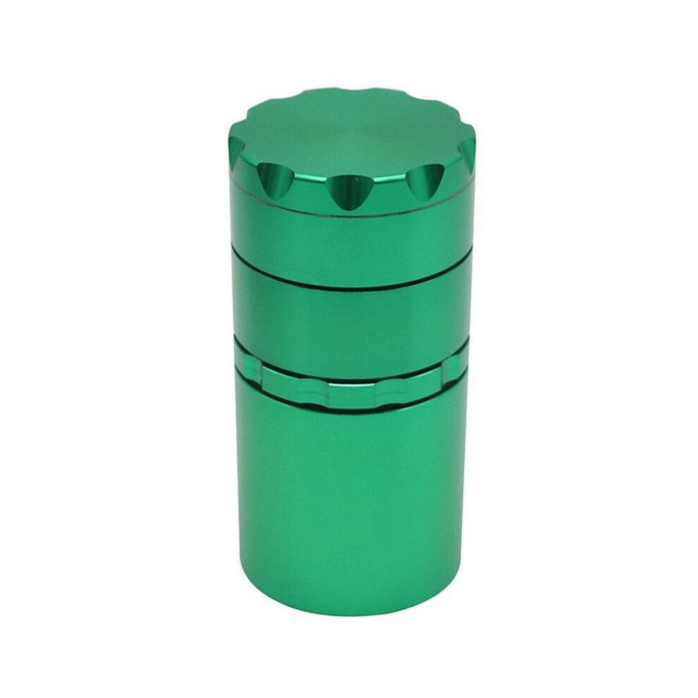 Aihontai (Green) 2 In 1 Aluminum Alloy Tobacco Grinder With Storage Jar Portable 5 Layers