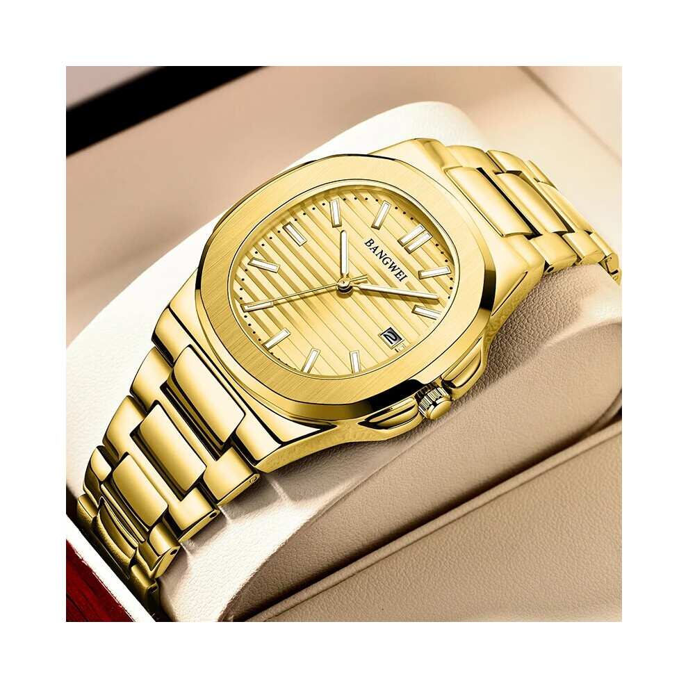 (all gold) LIGE Fashion Gold Watch Women Watches Ladies Creative Steel Women's Watches-image-OPC-PFH5N8K-NEW