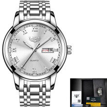 (silver white) 2023 LIGE Fashion Ladies Watch Brand Ladies Creative Steel Women Watches