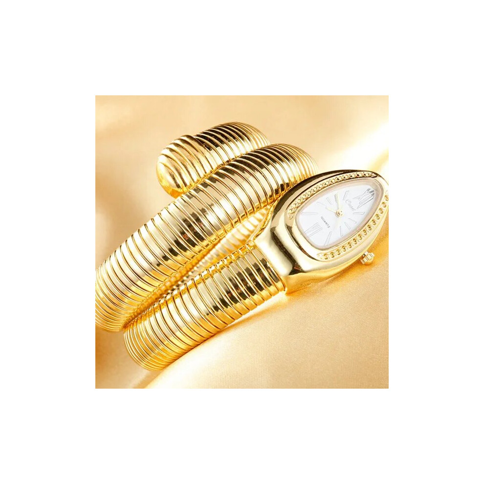(Gold) 2021 Relogio Feminino Luxury Silver Snake Watches Women Fashion Quartz