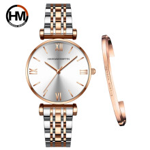 (1522-B-SAN-SZ) Simple Fashion Stainless Steel Women Watch Rose Gold Elegent Japan Movement