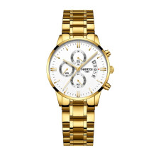 (Gold White) NIBOSI Quartz Watch Women Watches Ladies Stainless Steel Women's Watches