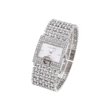 (Silver style 2) Classic Square Gold Women Watches High-end Temperament Ladies Dress Watch
