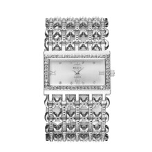 (Silver style 1) Classic Square Gold Women Watches High-end Temperament Ladies Dress Watch