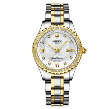 (3) NIBOSI 2024 New Gold Watch Women Watches Ladies Creative Steel Women's