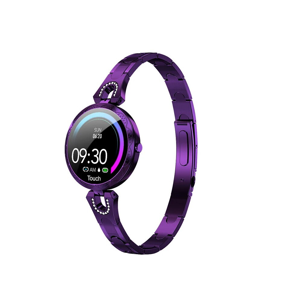 (Purple) Ak15 Ladies Smartwatch Blood Pressure Heart Rate Fitness Tracker Watches Purple 7446610290210