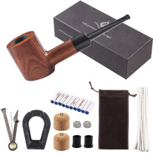 (C rosewood) 1 Smoking set Wood Smoking Pipe Ebony Tobacco Pipe with Pipe Accessories