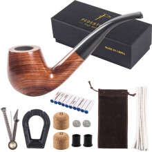 (E rosewood) 1 Smoking set Wood Smoking Pipe Ebony Tobacco Pipe with Pipe Accessories