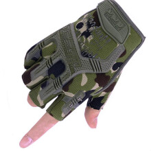 (ST-5, L) Tactical Military Gloves Half Finger Paintball Airsoft SCombat Anti-Skid