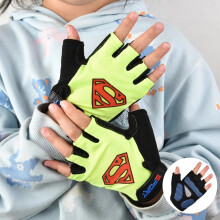 (style 4, L) New Children Half Finger Gloves Breathable Cycling Gloves Anti-sweat Anti-shock