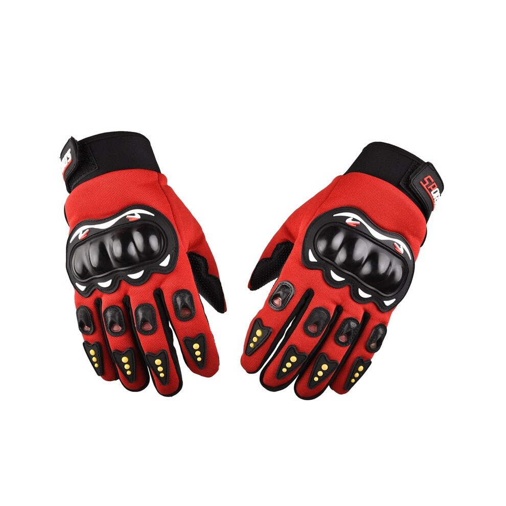 (-1) Motorcycle Gloves Men's Motorcycle Gloves Breathable Closed Finger Racing Red 9049134266105