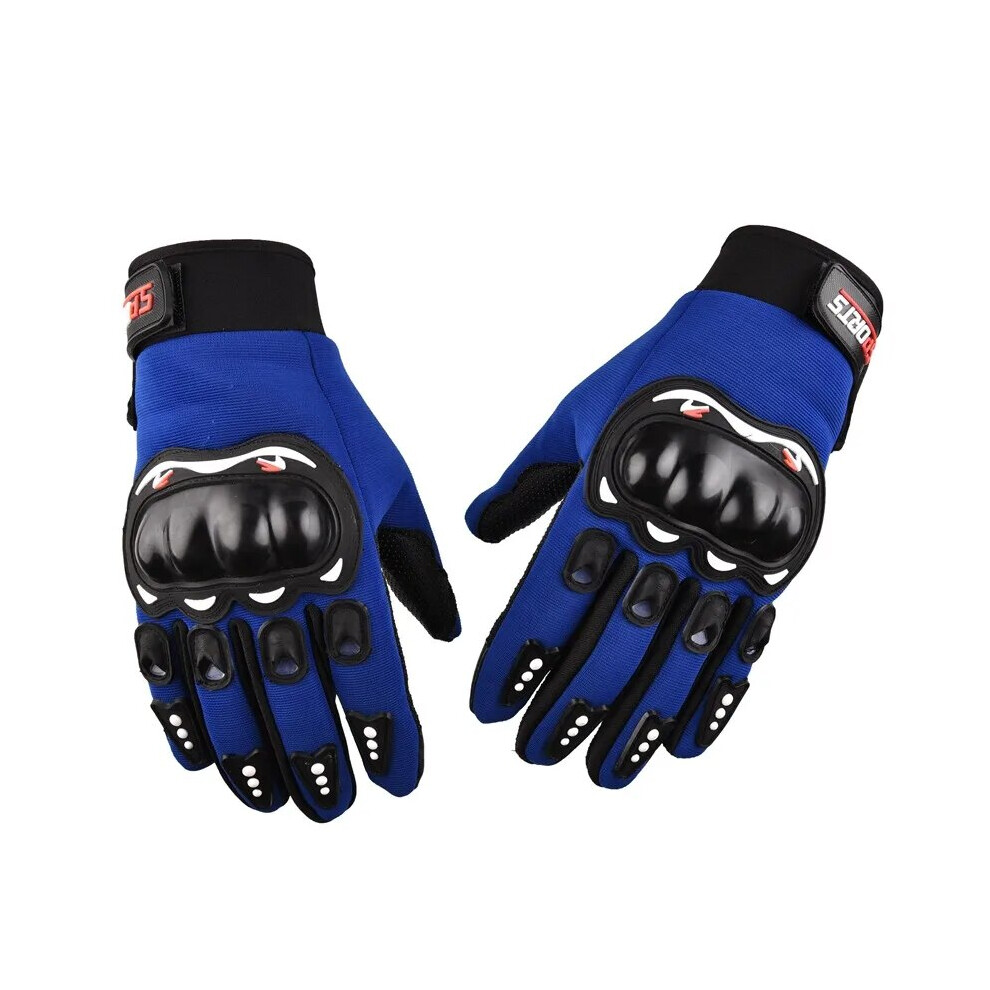 (-1) Motorcycle Gloves Men's Motorcycle Gloves Breathable Closed Finger Racing Blue 9049134266082