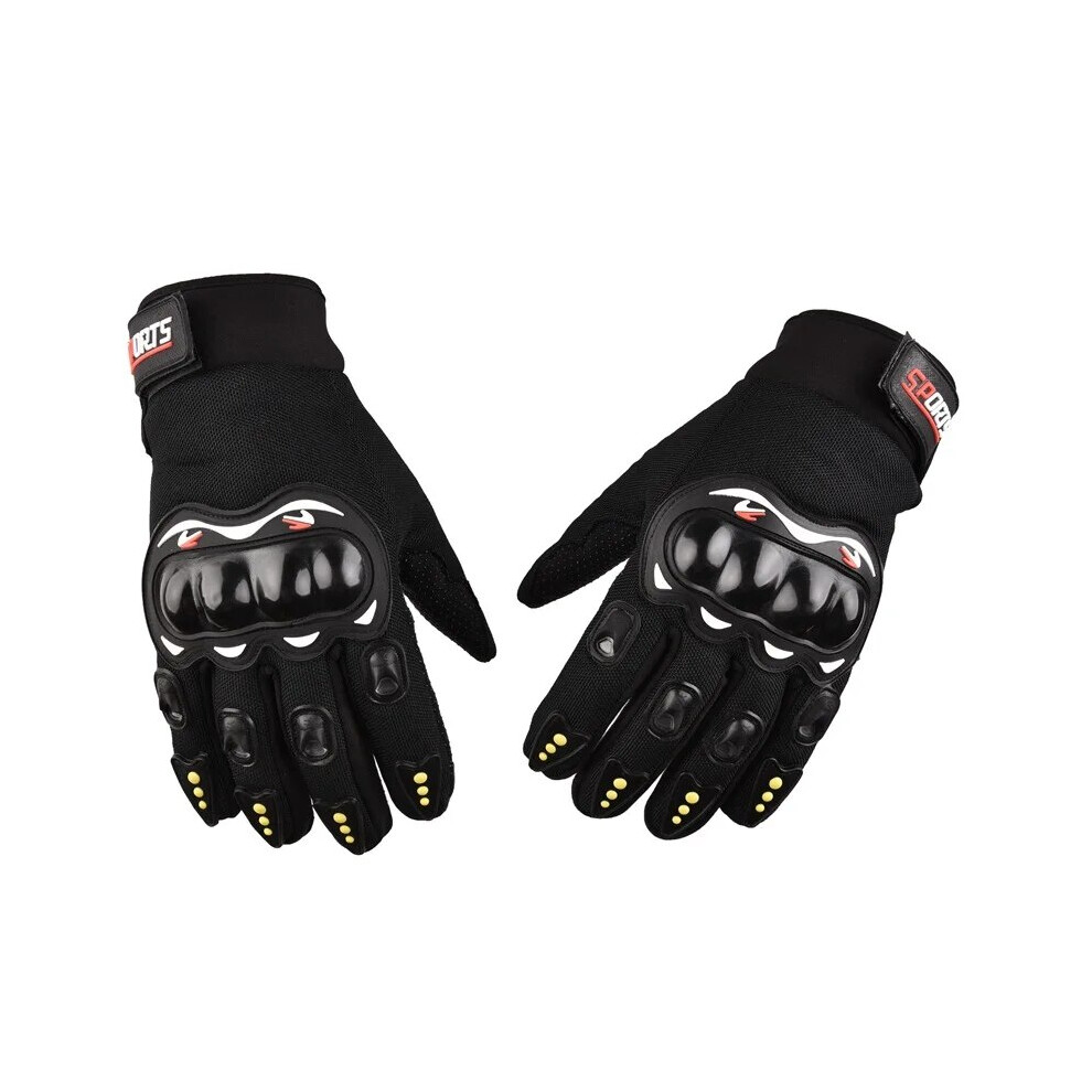 (-1) Motorcycle Gloves Men's Motorcycle Gloves Breathable Closed Finger Racing Black 9049134266068