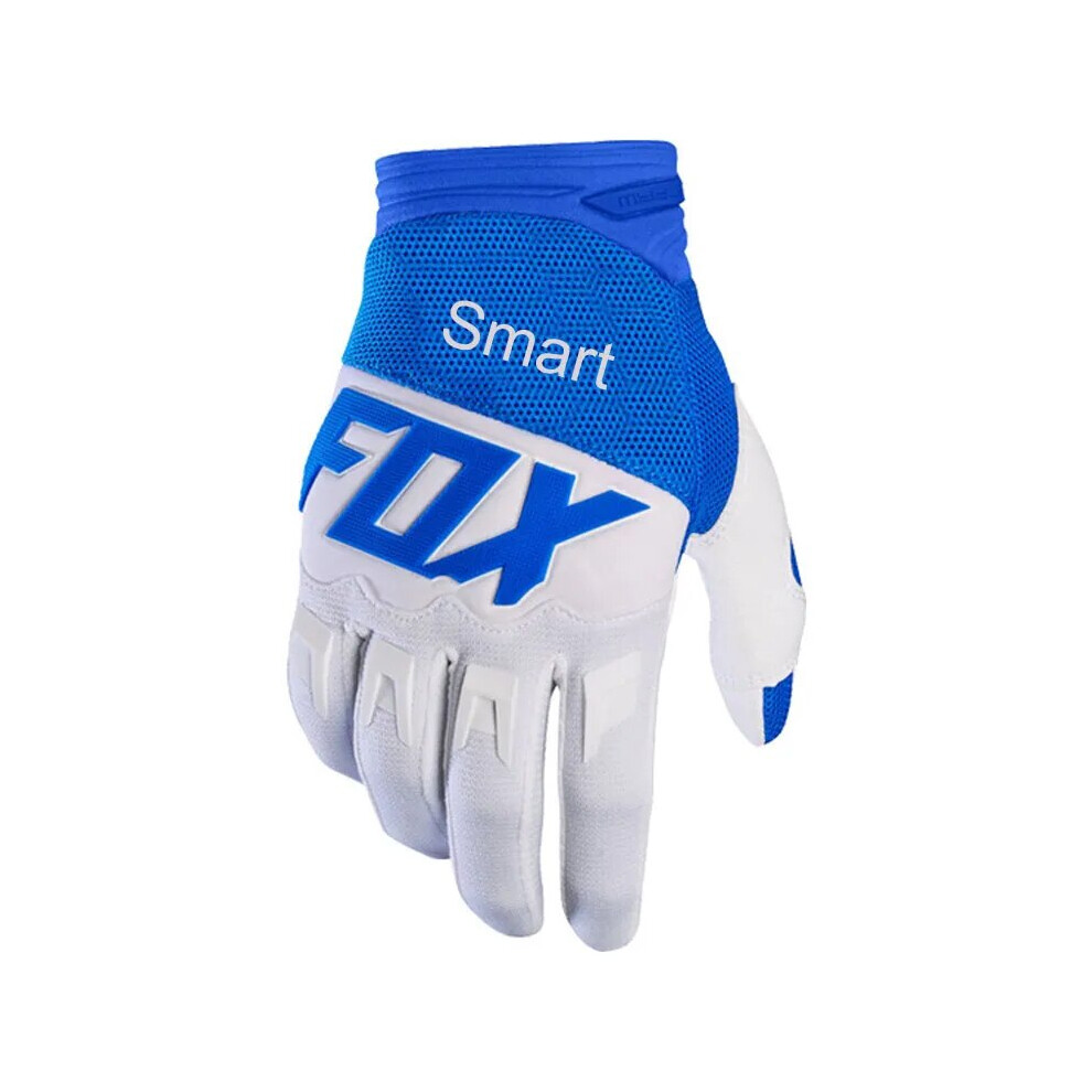( - Xl) Men's Bicycle Gloves Riding Bicycle Motocross Motorcycle Accessories Mx Blue/White 9049134256434