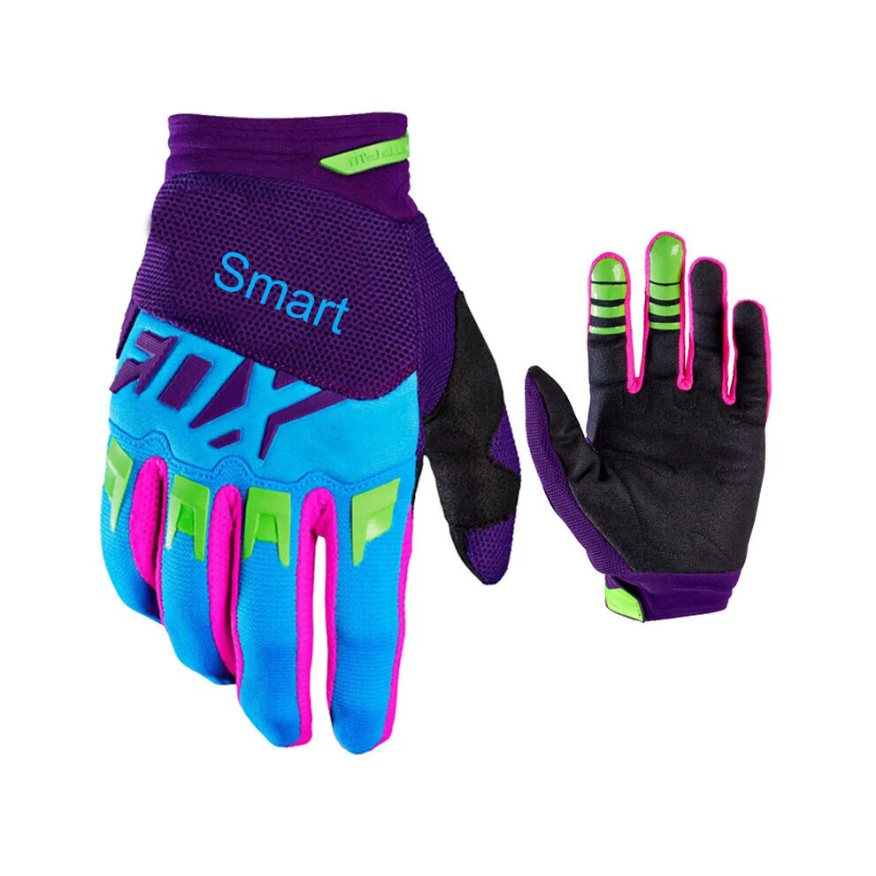 ( - Word, Xl) Men's Bicycle Gloves Riding Bicycle Motocross Motorcycle Accessories Mx Purple/Blue 9049134256489