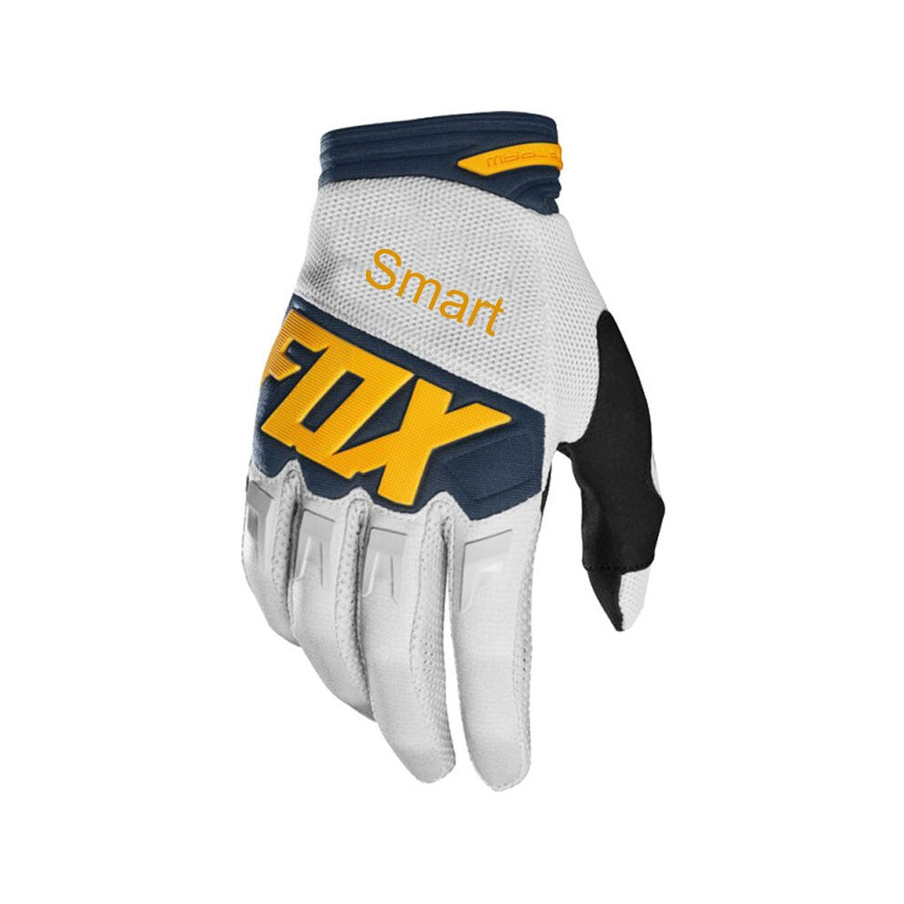 (White-Yellow-Word, XL) men's bicycle gloves Riding Bicycle Motocross Motorcycle Accessories MX-image-OPC-PFH5S2R-NEW