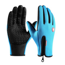 (blue, M) Gloves Winter Gloves for Men Women Warm Tactical Gloves Touchscreen Waterproof