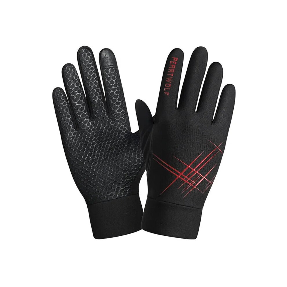 (Red) Gloves Full Finger Touchscreen Cycling Motocycle Gloves Waterproof Antislip Red 9049134283157