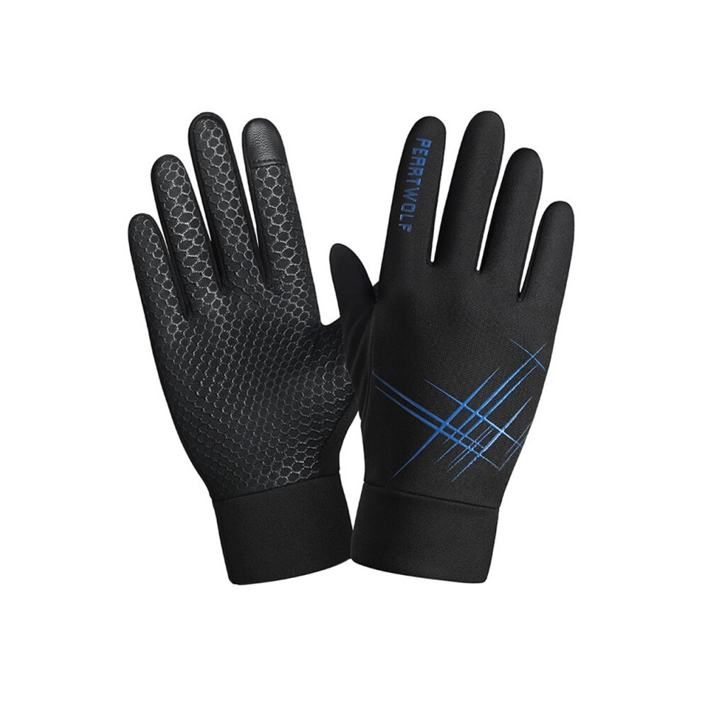 (Blue) Gloves Full Finger Touchscreen Cycling Motocycle Gloves Waterproof Antislip Blue 9049134283133