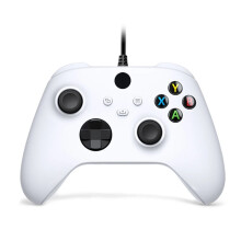 (White) Controller for Xbox Series X S Xbox One Joystick Gamepad Wired Joypad