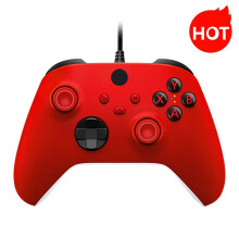 (Red) Controller for Xbox Series X S Xbox One Joystick Gamepad Wired Joypad