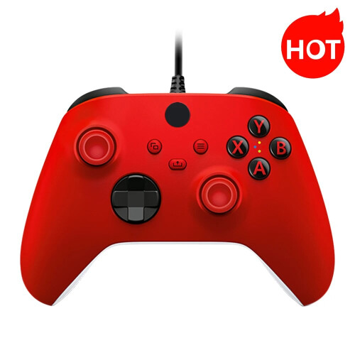 (Red) Controller for Xbox Series X S Xbox One Joystick Gamepad Wired Joypad