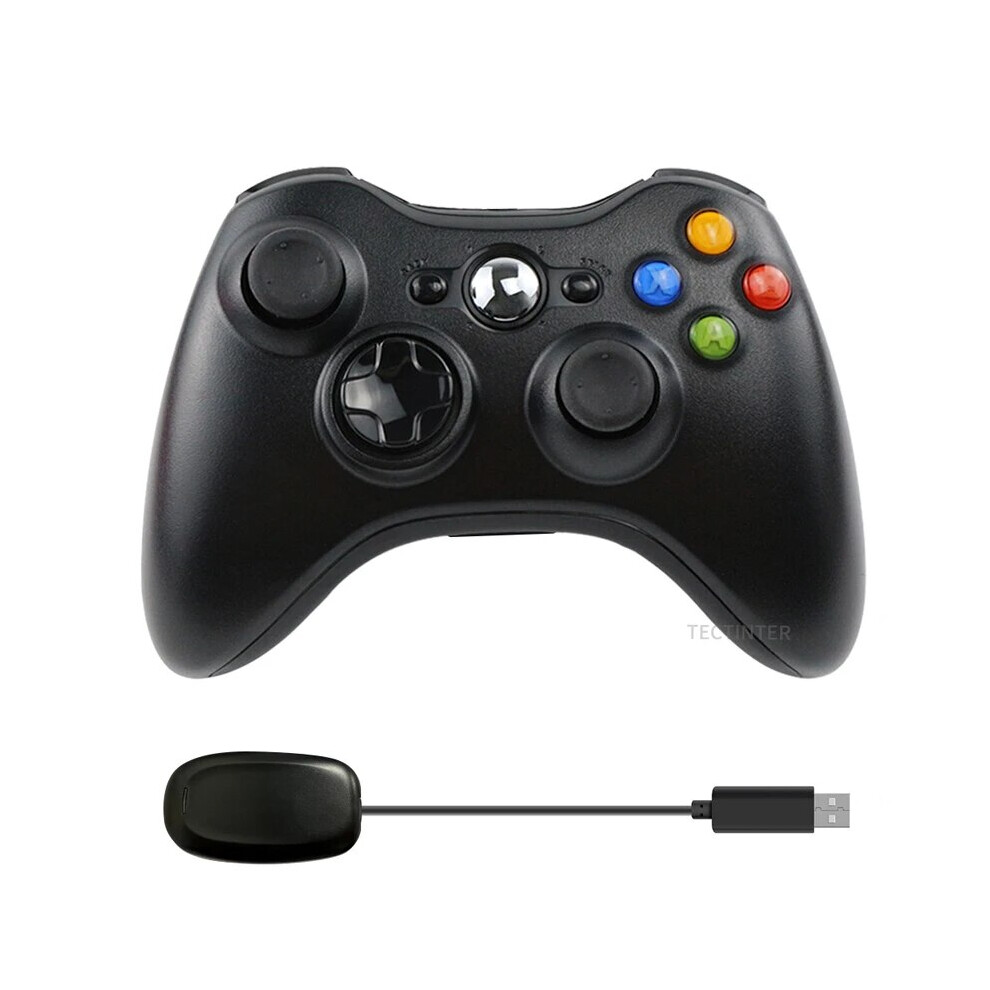 (2.4G ) 2.4G Wireless Gamepad For Xbox 360 Console Controller Receiver Controle Black 9085801731866