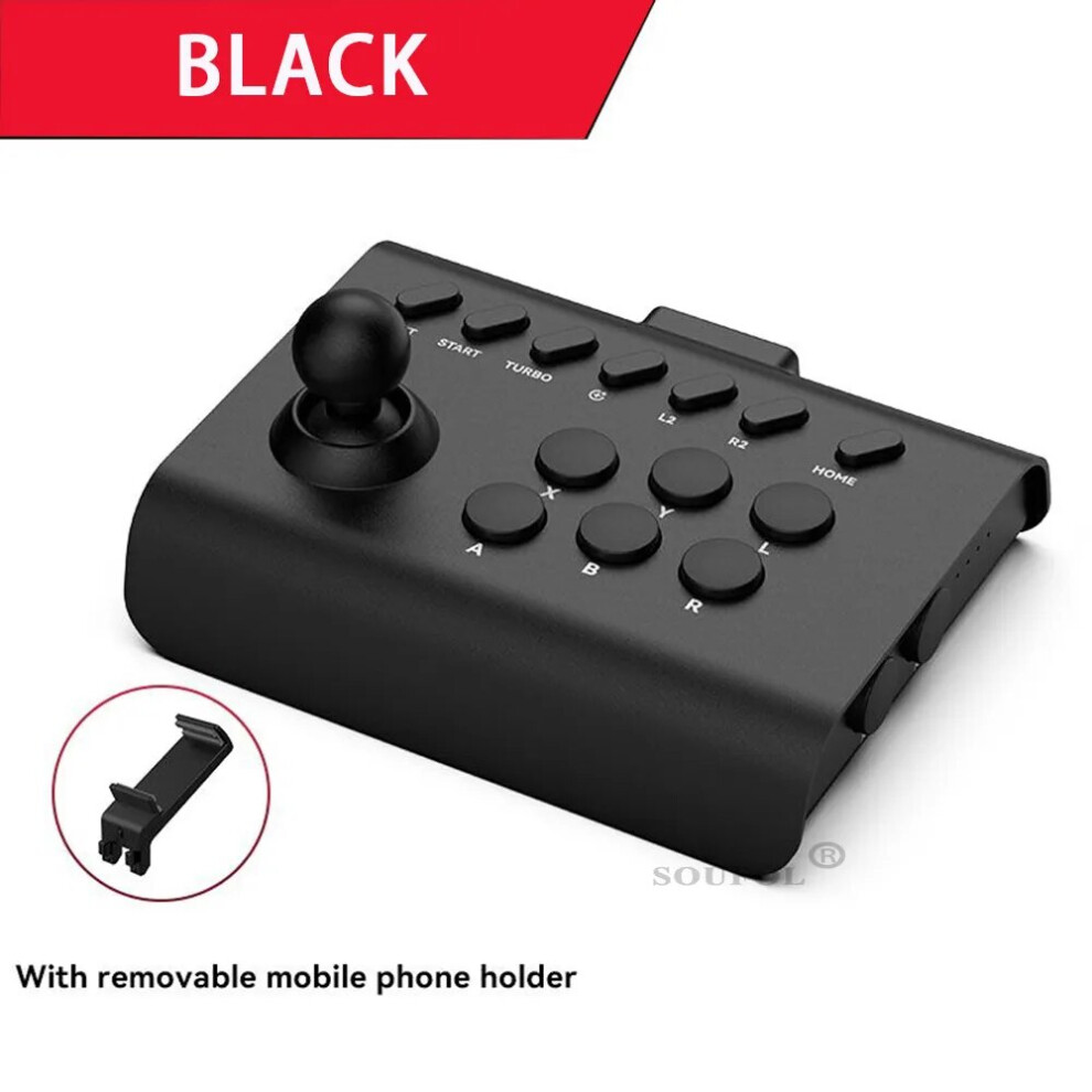 (Black) Wireless Joystick Controller Arcade Fighting Game Fight Stick Bluetooth-Co/Usb Black 9085801732818