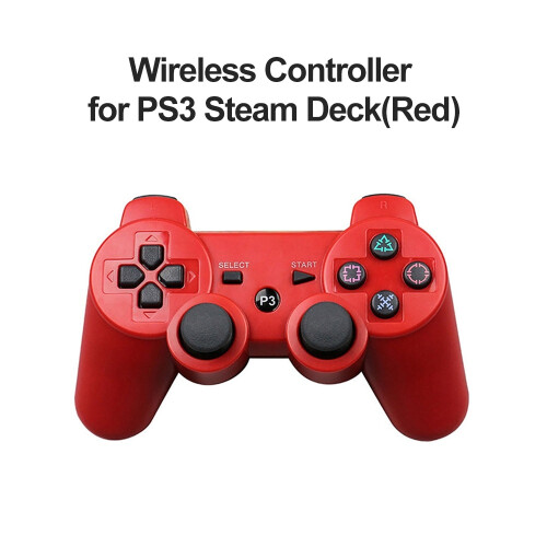 (Red) Controller for Sony PS3 Super Slim PC Joystick Gamepad for Play Station
