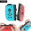 (Green Blue) Joypad Switch Joystick Controller 6 Axis Gyro Wireless Gamepad Switch 2