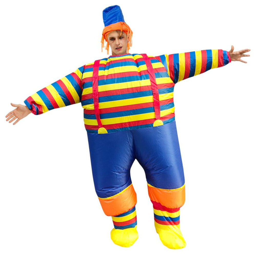 Photos - Fancy Dress  Hilarious Circus Inflatable Clown Costume Halloween Carnival Role-play(Yellow, Fit Height 150-190cm)