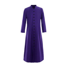 (purple, x x L) New Church Priest Trench Jacket Cassock Clergy Robe Preacher Men Liturgical