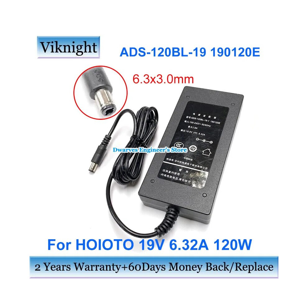 (6.3X3.0mm) Genuine 19V 6.32A 120W Swithing Adapter Ads~120Bl~19~1 Ads~120Ql~19~3 9454952714217
