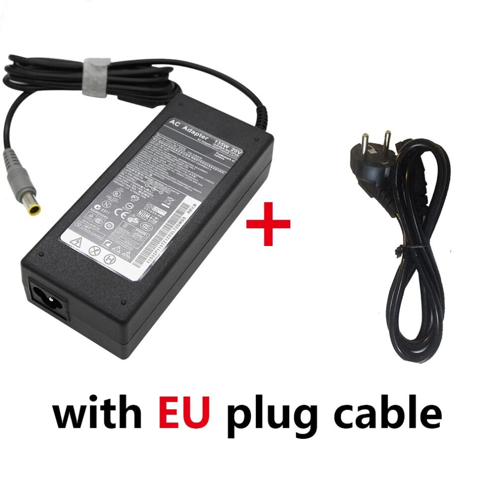 (With Eu Cable) 20V 6.75A 135W 7.9X5.5mm Ac Laptop Adapter Power Charger For Lenovo Thinkpad 9454952715870