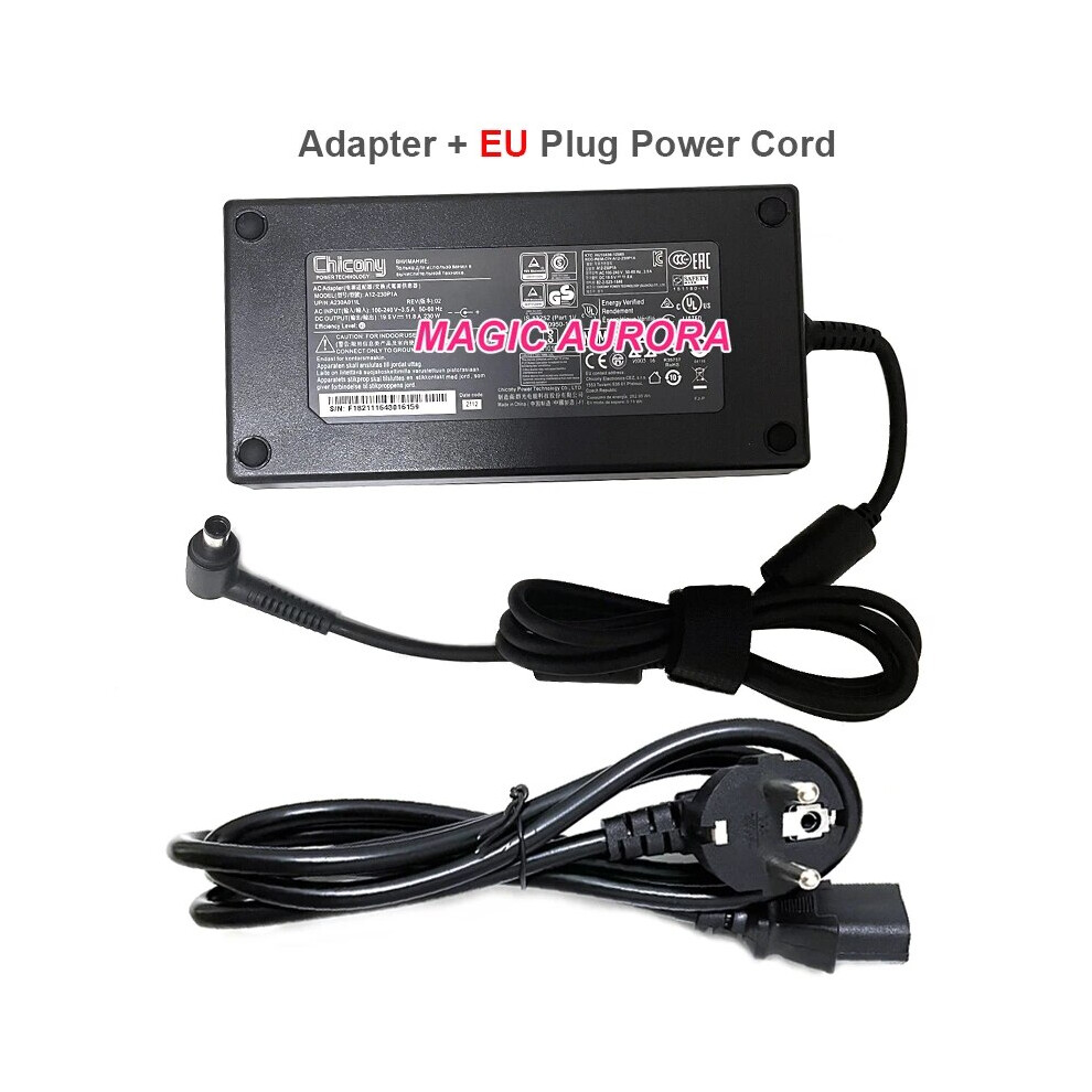 (Eu Plug) Original A12~230P1a Adp~230Eb T Laptop Adapter Charger 230W 19.5V 11.8A 9454952719779