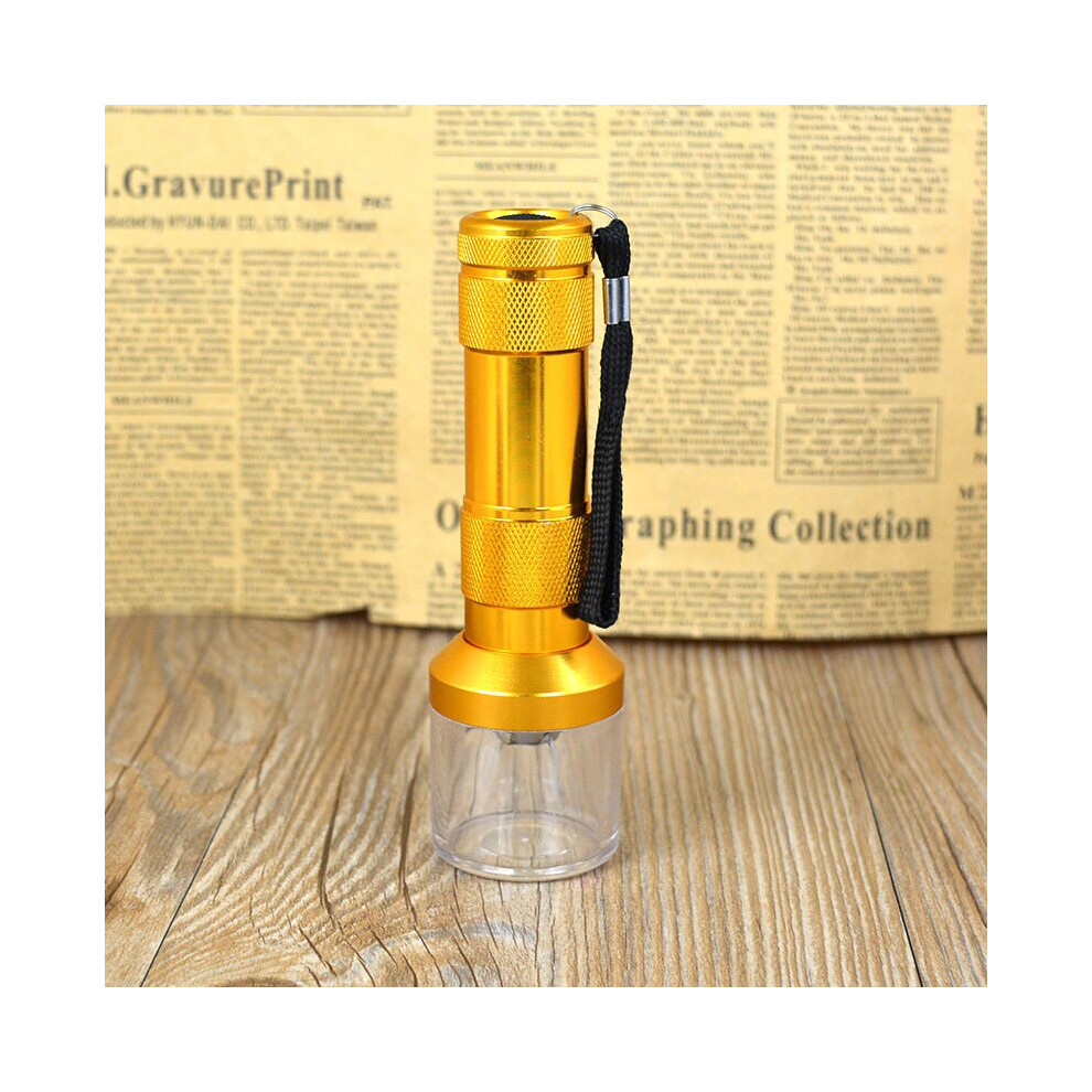 Aihontai Gold (Gold) Electric Torch Shape Grinder Crusher Crank Leaf Tobacco Smoke Spice Herb
