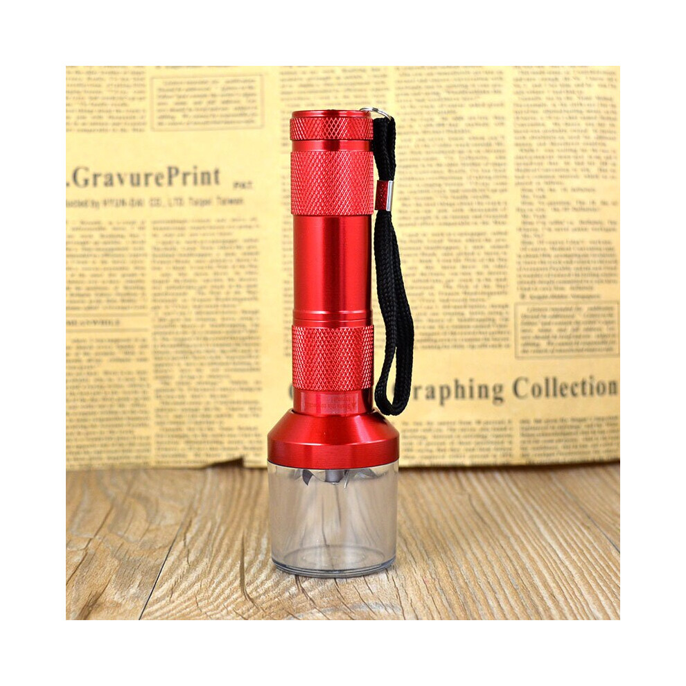 Aihontai Red (Red) Electric Torch Shape Grinder Crusher Crank Leaf Tobacco Smoke Spice Herb